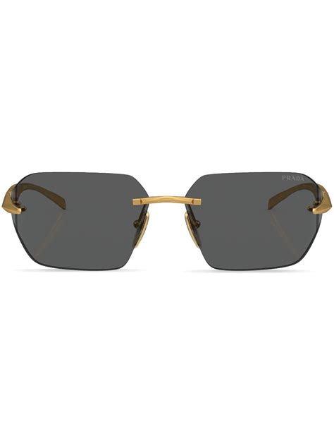 prada frameless sunglasses|prada sunglasses models.